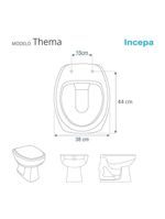 Assento Sanitario Thema Pessego (rosa Shell) Para Vaso Incepa