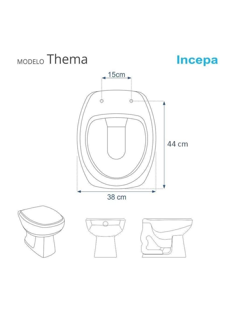 Assento Sanitario Thema Pessego (rosa Shell) Para Vaso Incepa