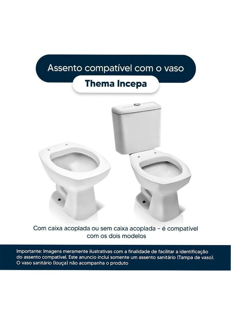Assento Sanitario Thema Pessego (rosa Shell) Para Vaso Incepa