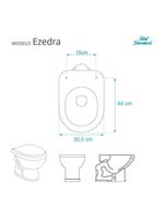 Assento Sanitario Ezedra Preto Para Vaso Ideal Standard