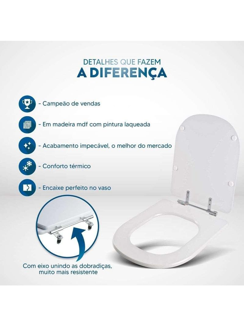 Assento Sanitario Ezedra Preto Para Vaso Ideal Standard