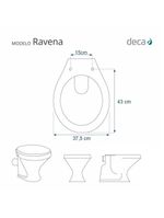 Assento Sanitario Poliester Ravena Bege Claro Para Vaso Deca