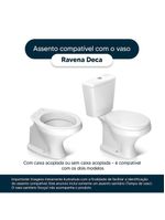 Assento Sanitario Poliester Ravena Bege Claro Para Vaso Deca