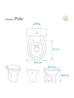 Assento Sanitario Polo Marfim (bege Claro) Para Vaso Hervy