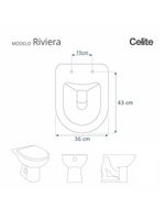 Assento Sanitario Riviera Pergamon (bege Claro) Para Vaso Celite