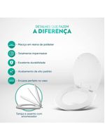 Assento Sanitario Com Amortecedor Windsor Branco Para Vaso Deca
