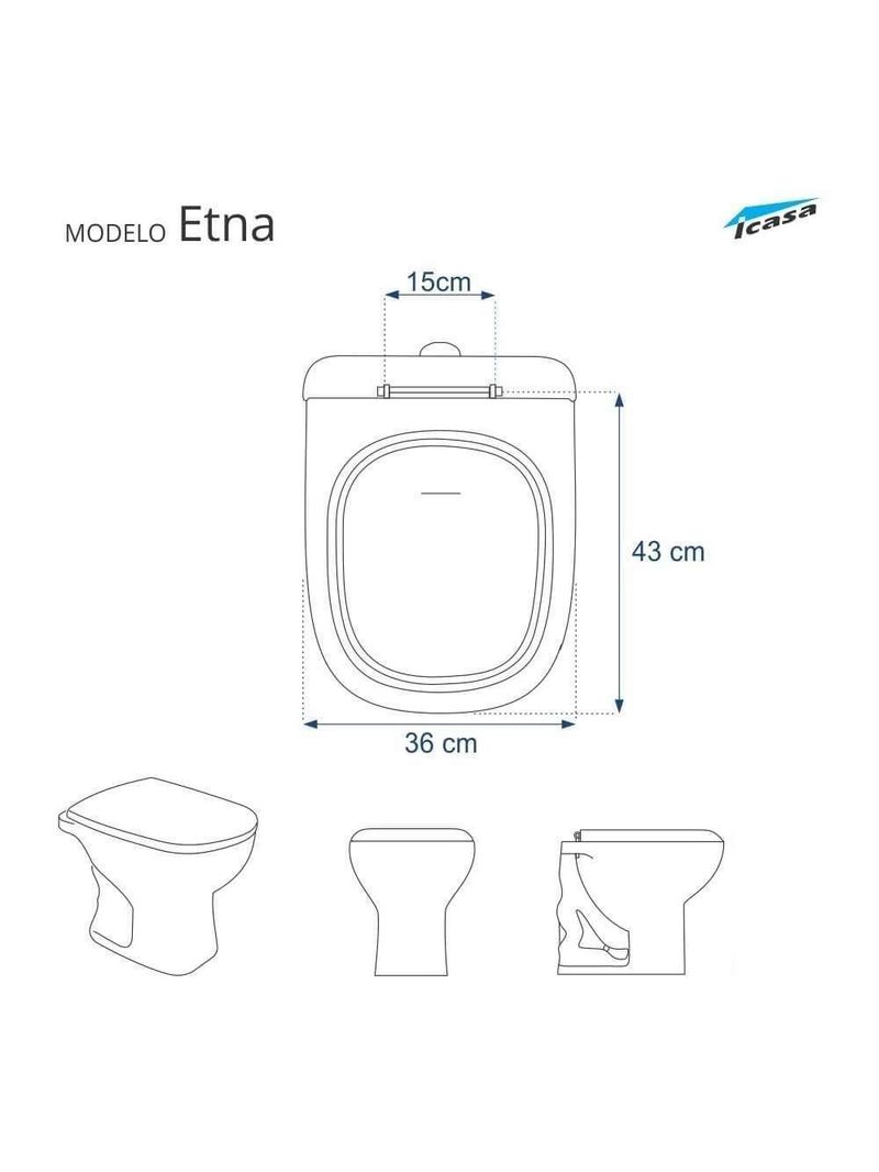 Assento Sanitário Etna Palha Para Vaso Icasa