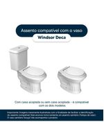 Assento Sanitario Com Amortecedor Windsor Branco Para Vaso Deca