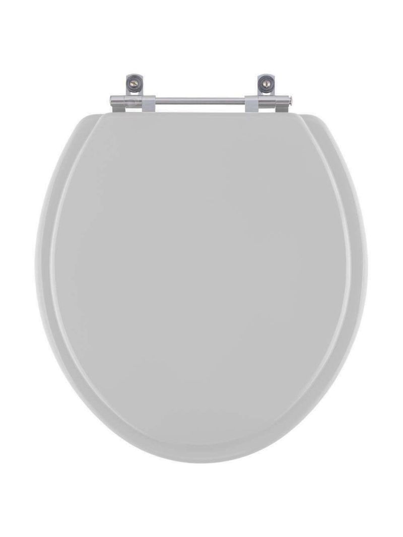 Assento Sanitario Poliester Azalea Cinza Prata Para Vaso Celite