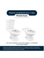 Assento Sanitário Firenze Cinza Claro Para Vaso Icasa