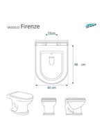 Assento Sanitário Firenze Cinza Claro Para Vaso Icasa
