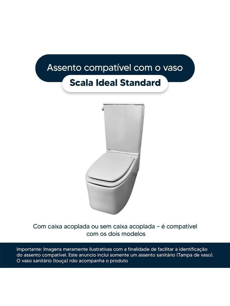 Assento Sanitario Scala Visone Para Vaso Ideal Standard