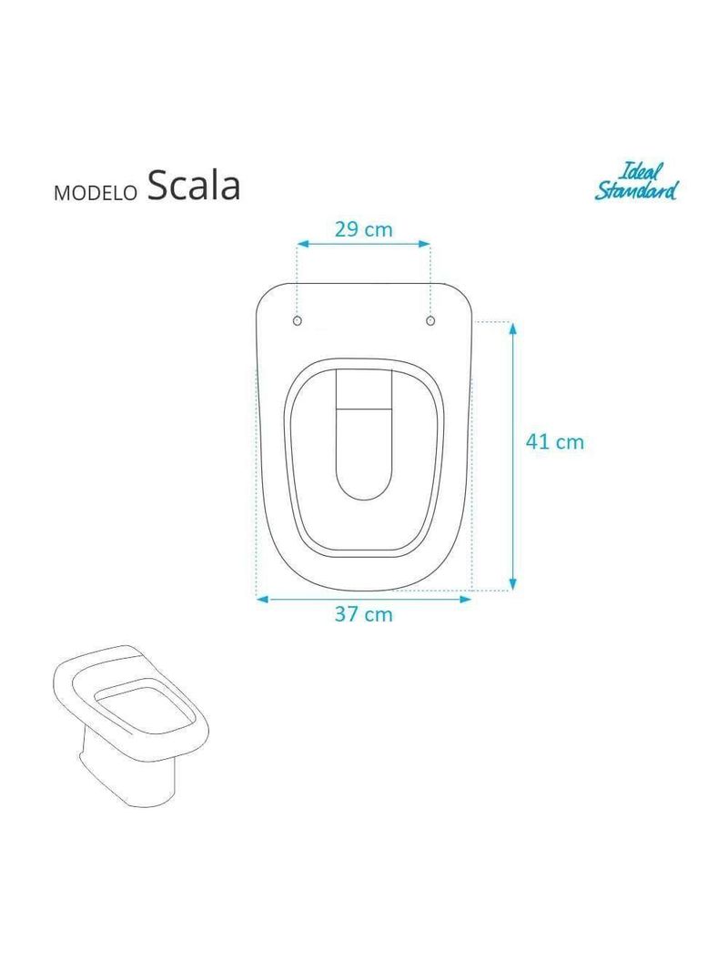Assento Sanitario Scala Visone Para Vaso Ideal Standard