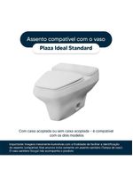 Assento Sanitario Plaza Sterling Silver Para Vaso Ideal Standard