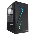 Gabinete Gamer Twin Edge GGTEACBK Mid Tower Micro ATX Mini ITX RGB Preto
