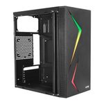Gabinete Gamer Twin Edge GGTEACBK Mid Tower Micro ATX Mini ITX RGB Preto