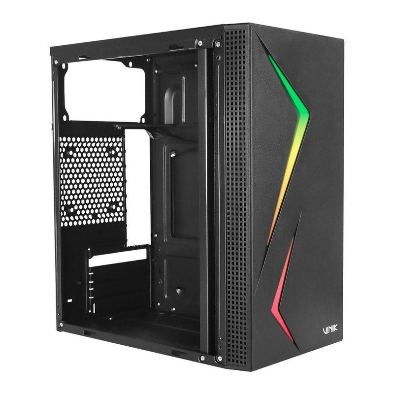 Gabinete Gamer Twin Edge GGTEACBK Mid Tower Micro ATX Mini ITX RGB Preto