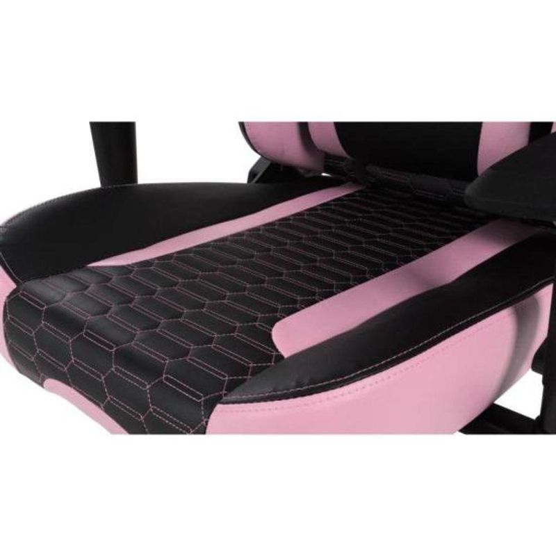 Cadeira Gamer Cruiser [F002] com Revestimento Sintético, Encosto Reclinável 155º Preto, Rosa