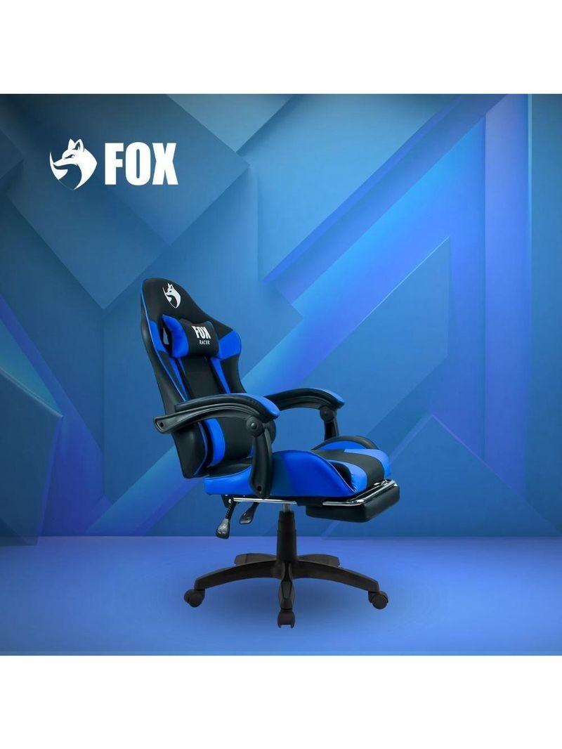 Cadeira Gamer Fox Racer Zerda Com Apoio De Pés Azul W20