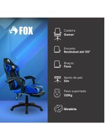 Cadeira Gamer Fox Racer Zerda Com Apoio De Pés Azul W20