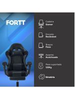 Cadeira Gamer Snake Lancaster Preta - Cgf001-p