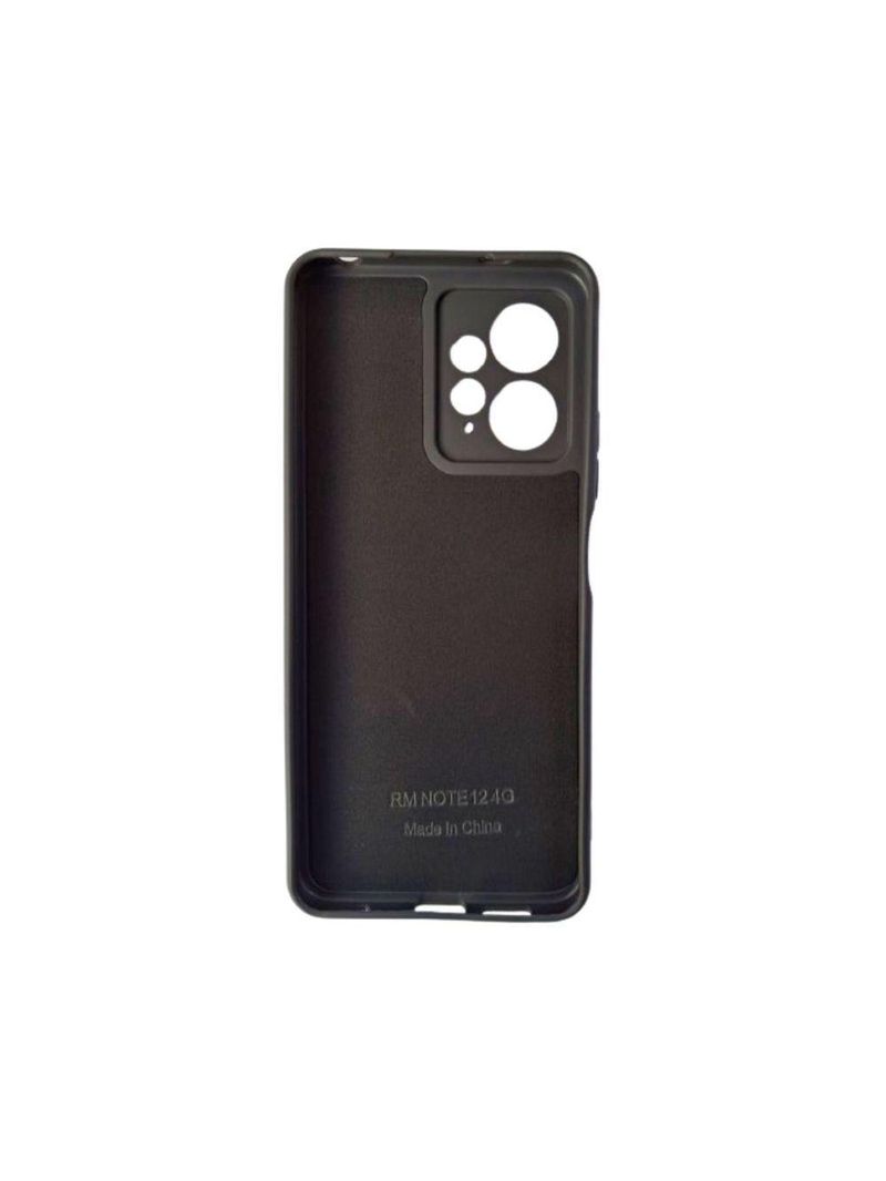 Capa Capinha Silicone Aveludado Preto Para Redmi Note 12 4g
