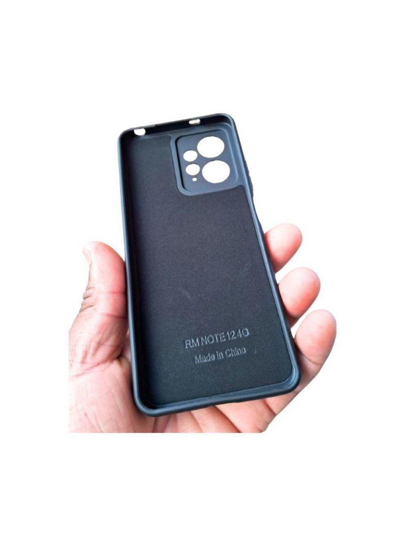 Capa Capinha Silicone Aveludado Preto Para Redmi Note 12 4g