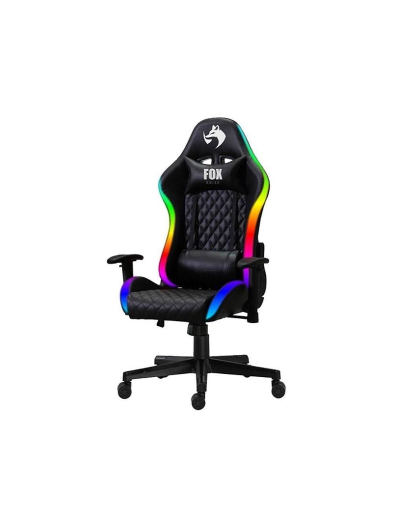 Cadeira Gamer Fox Racer Rgb Com Iluminação Led Preta UT-C1583L