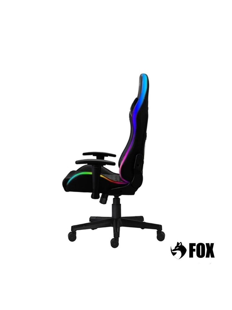 Cadeira Gamer Fox Racer Rgb Com Iluminação Led Preta UT-C1583L