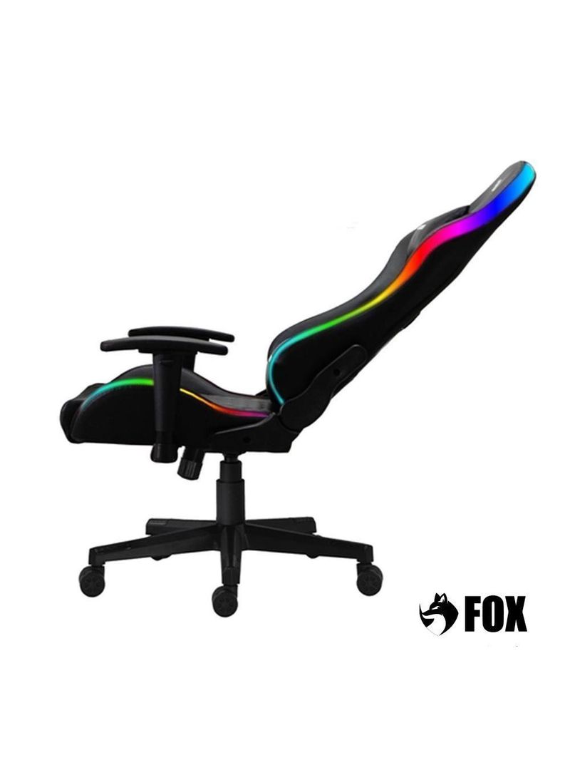 Cadeira Gamer Fox Racer Rgb Com Iluminação Led Preta UT-C1583L