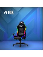 Cadeira Gamer Fox Racer Rgb Com Iluminação Led Preta UT-C1583L