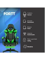 Cadeira Gamer Fortt Xiamen Verde - Cgf011-vr