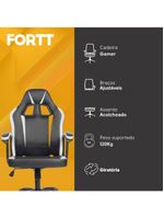 Cadeira Gamer Fortt Lípsia Branca CGF002-B