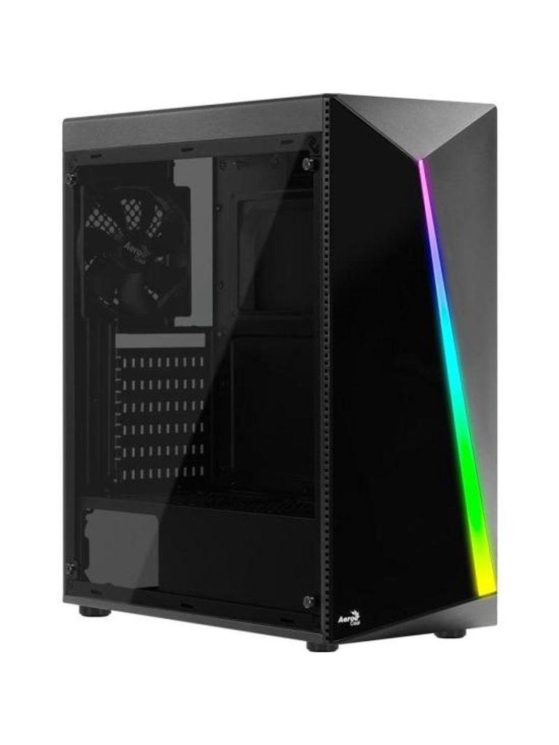 Gabinete Gamer Aerocool Shard Preto Rgb Lateral Acrílico