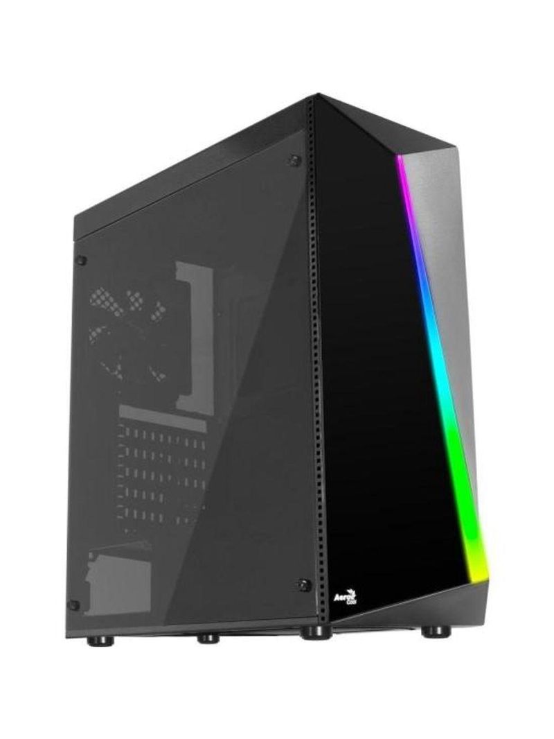 Gabinete Gamer Aerocool Shard Preto Rgb Lateral Acrílico