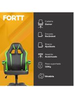 Cadeira Gamer Fortt Harbin Verde - Modelo CGF022-VR