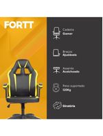 Cadeira Gamer Fortt Lípsia Amarela CGF002-AM