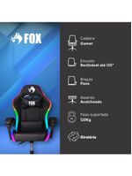 Cadeira Gamer Fox Racer Nordic RGB Preta B98