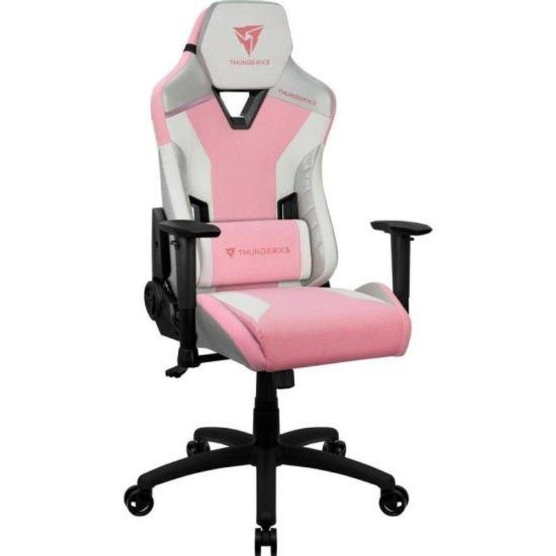 Cadeira Gamer TC3 Sakura White em Poliuretano com AIR Tech e Encosto Reclinável 135° Rosa