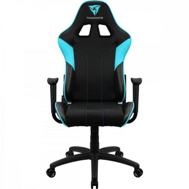 Cadeira Gamer EC3 com Revestimento em Poliuretano, Tecnologia Air Tech e Rotação 360 Graus Ciano