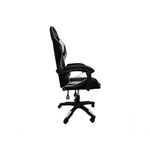 Cadeira Gamer Impact BR-X em Tecido com Encosto Reclinável e Apoio de Braços Ajustável Branco