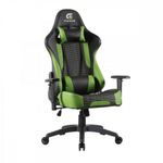 Cadeira Gamer Cruiser [F002] com Revestimento Sintético, Encosto Reclinável 155º Preto, Verde