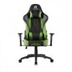 Cadeira Gamer Cruiser [F002] com Revestimento Sintético, Encosto Reclinável 155º Preto, Verde