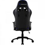 Cadeira Gamer TGC12 em Poliuretano com Fibra de Carbono, Encosto Reclinável 135° e Almofadas Azul