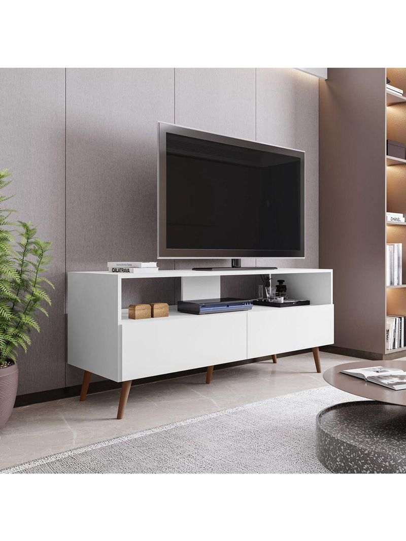 Rack Bancada Sala Para Tv Até 55 Sienna - Ssx Multicoisas Branco