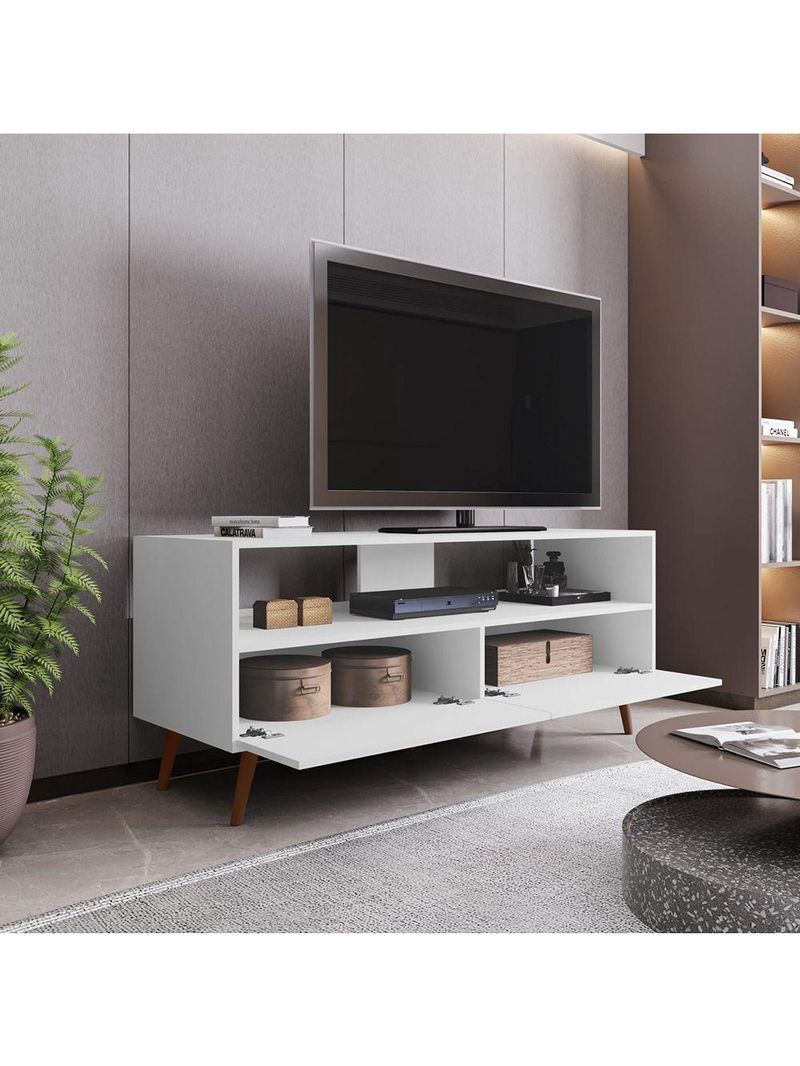 Rack Bancada Sala Para Tv Até 55 Sienna - Ssx Multicoisas Branco