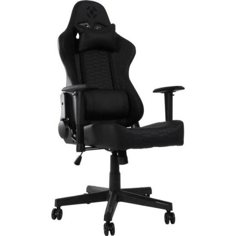 Cadeira Gamer Cruiser com Revestimento Sintético e Encosto Reclinável Até 155º com Almofadas Preta