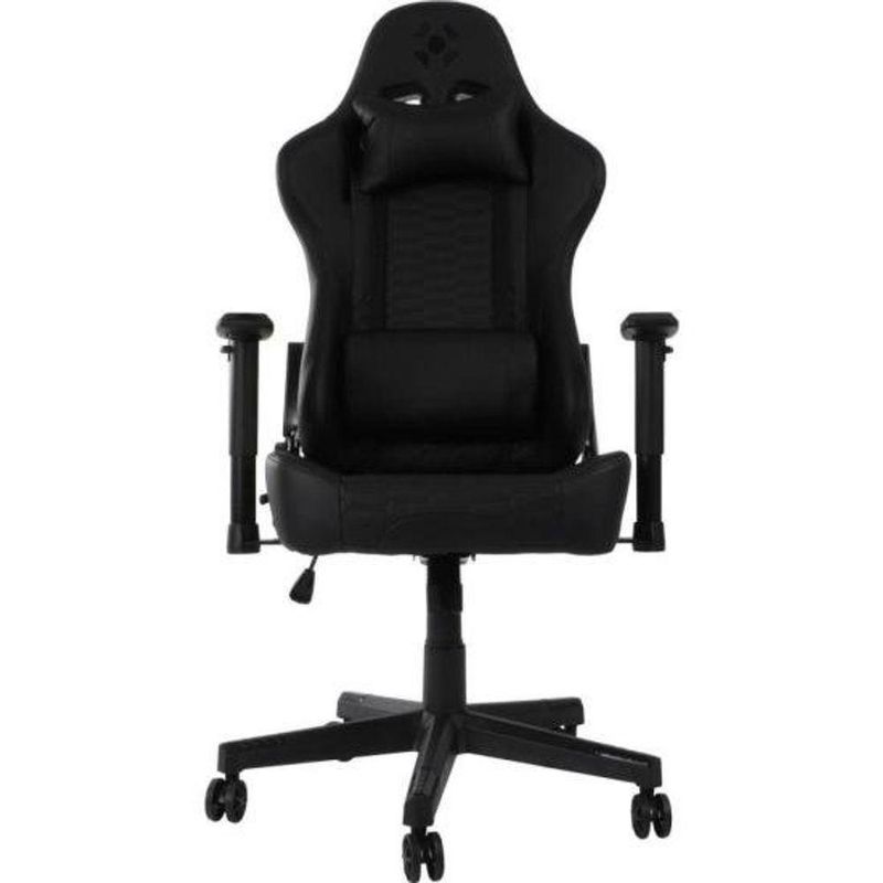 Cadeira Gamer Cruiser com Revestimento Sintético e Encosto Reclinável Até 155º com Almofadas Preta