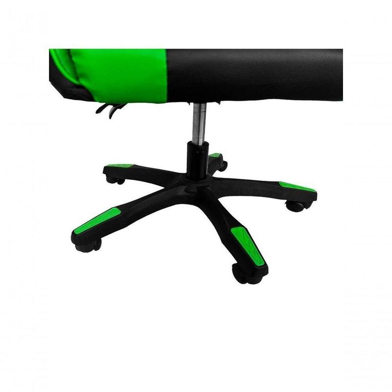 Cadeira Gamer Impact em Tecido com Encosto Reclinável, Apoio de Braços Ajustável e Almofadas Verde