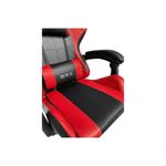 Cadeira Gamer Impact Red em Tecido com Encosto Reclinável, Apoio de Braços Ajustável e Almofadas